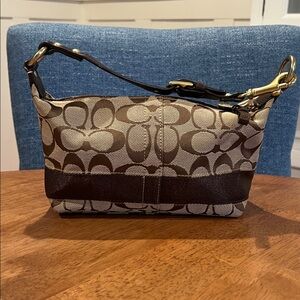 Coach Tan and Brown Shoulder Bag circa 1990’s.